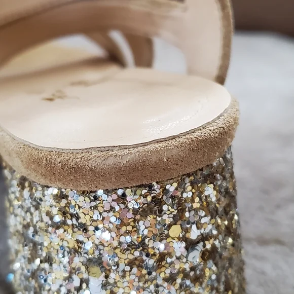 BNWOB Marais x For Love and Lemons Glitter Holiday Sandals - Picture 14 of 15